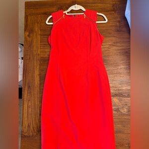 Calvin Klein Strapless Dress in Vivid Red